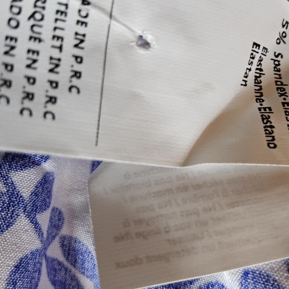 1 NWOT Cupshe Blue and White Flared Sleeve V-Neck boho maxi dress size small - Picture 6 of 10